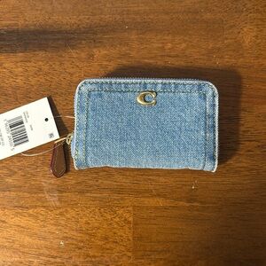 COACH Denim Card Case NWT
